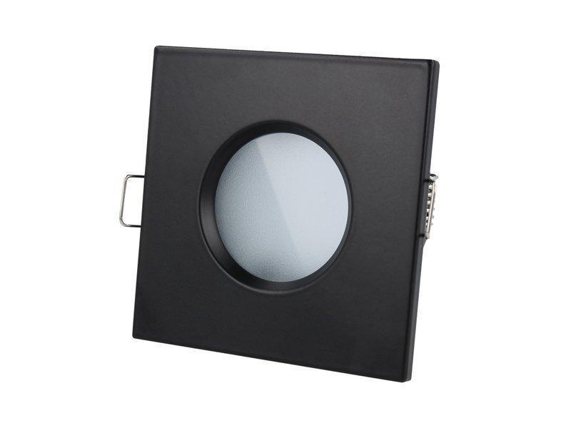 LED21 Podhledové bodové svítidlo, voděodolné, čtvercové, černé +patice LEL062
